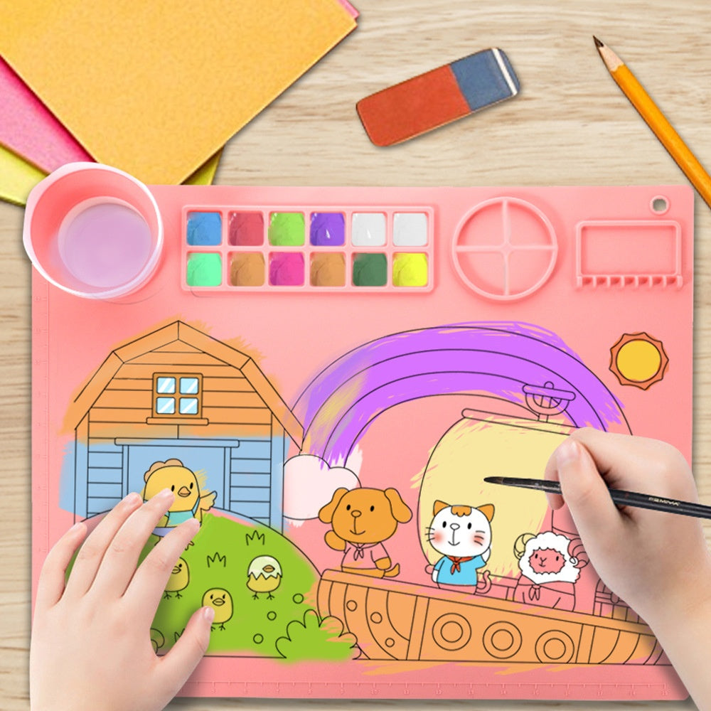 Silicone Double Bowl Painting Mat
