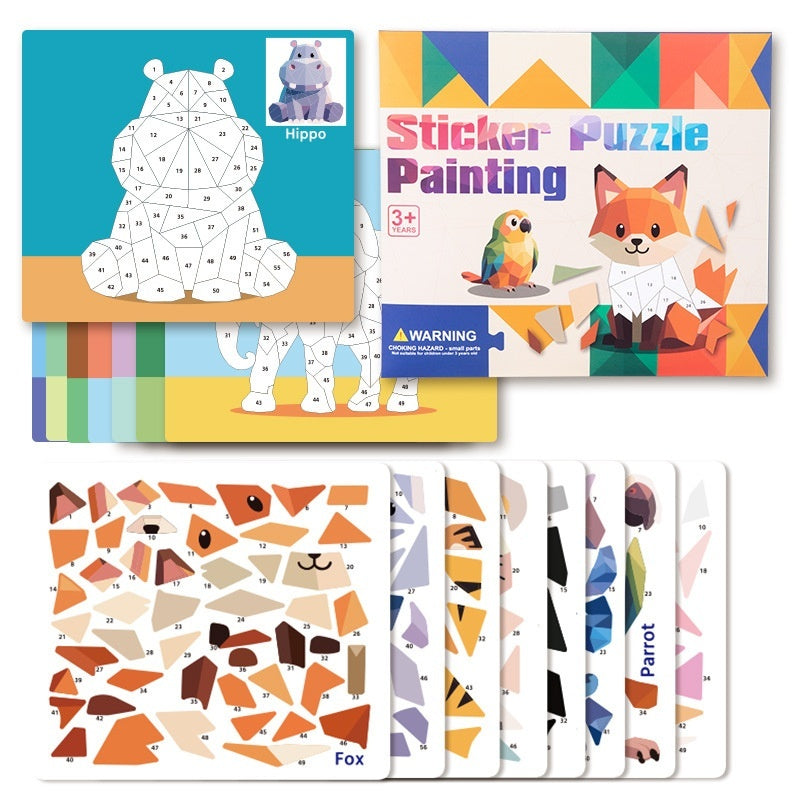 3D Geometric Stickers - Educational Craft Toy for Kids