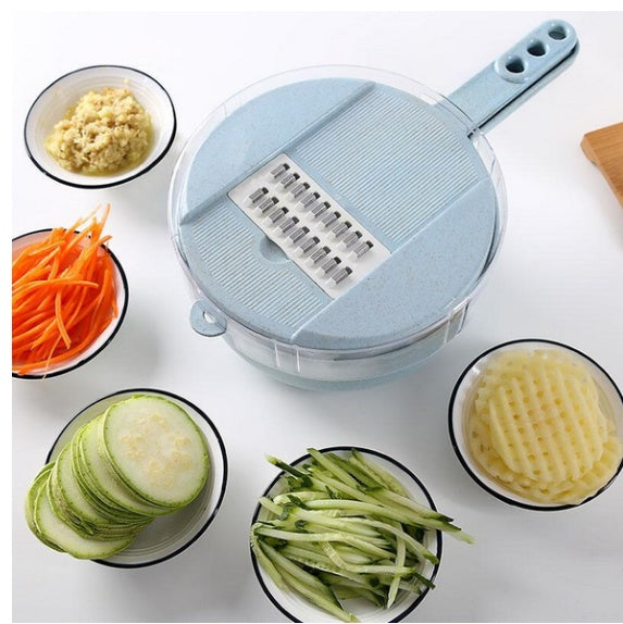 8-in-1 Mandoline Slicer & Vegetable Cutter – Adjustable Kitchen Grater