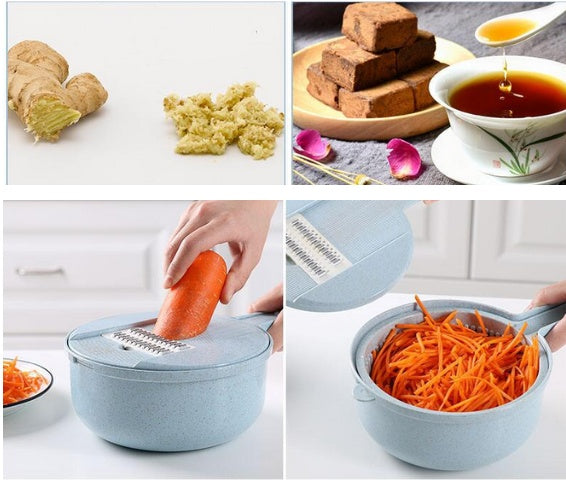8-in-1 Mandoline Slicer & Vegetable Cutter – Adjustable Kitchen Grater