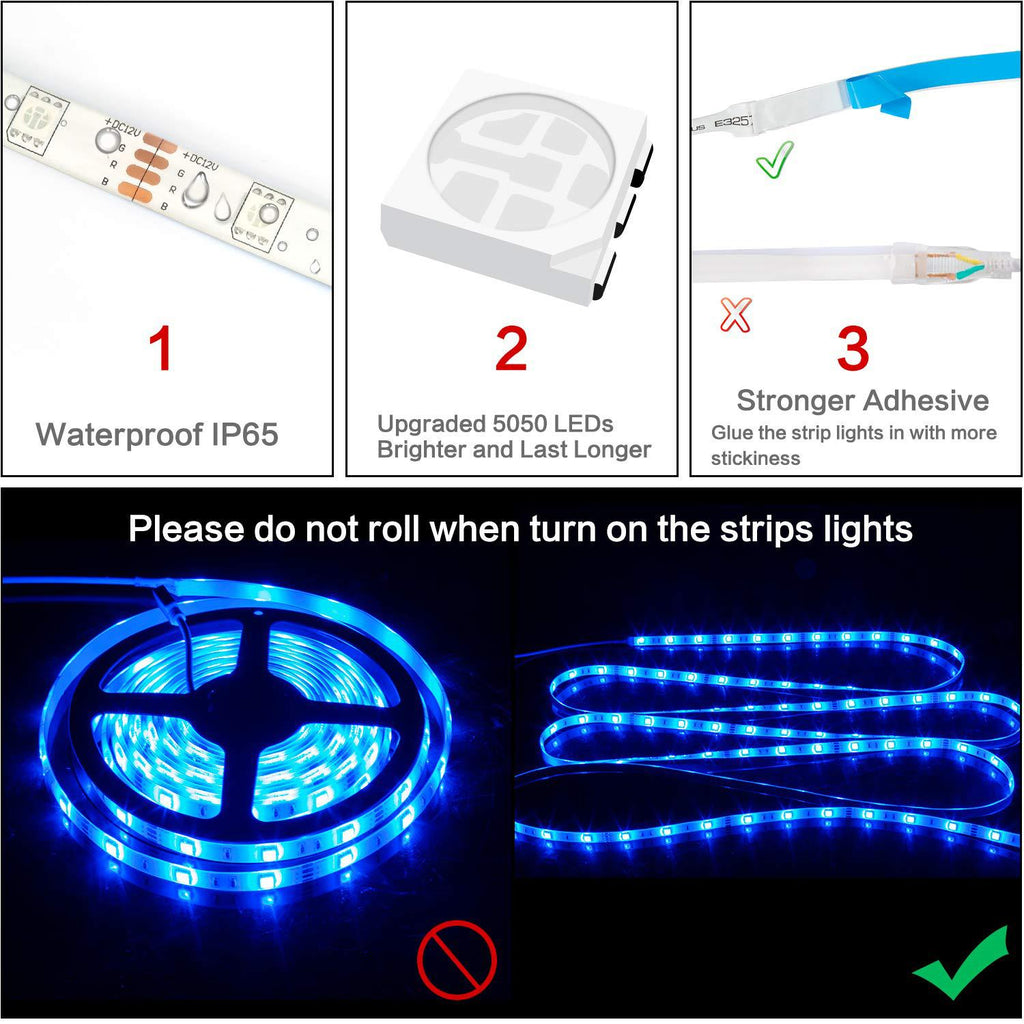 Smart RGB LED Light Strip - Waterproof Voice Control