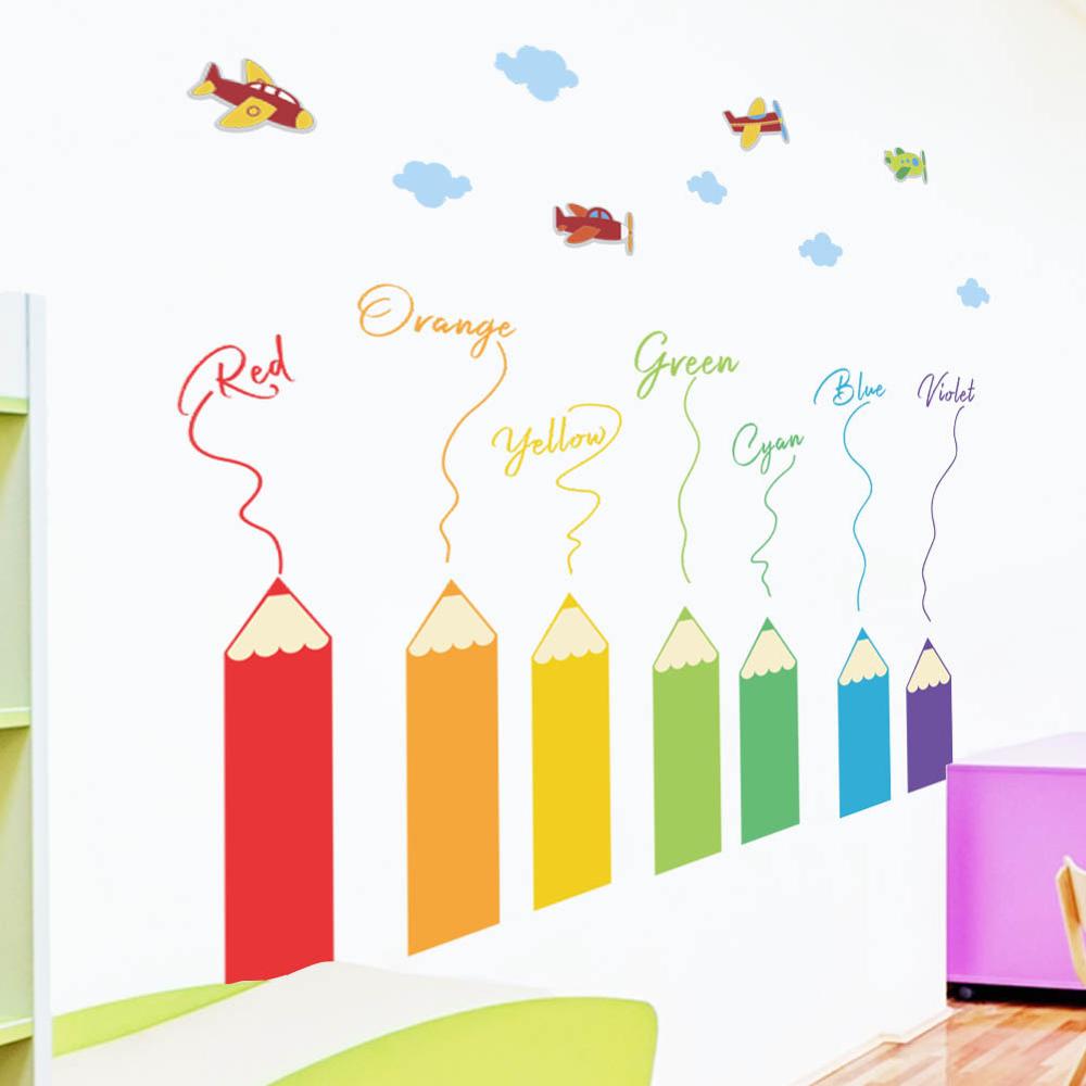 Colored Pencil Wall Stickers - Kids Room Decor