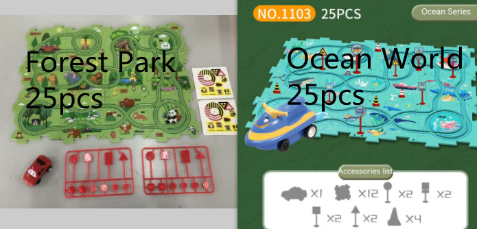 Electric Railroad Puzzle - DIY Construction Toy