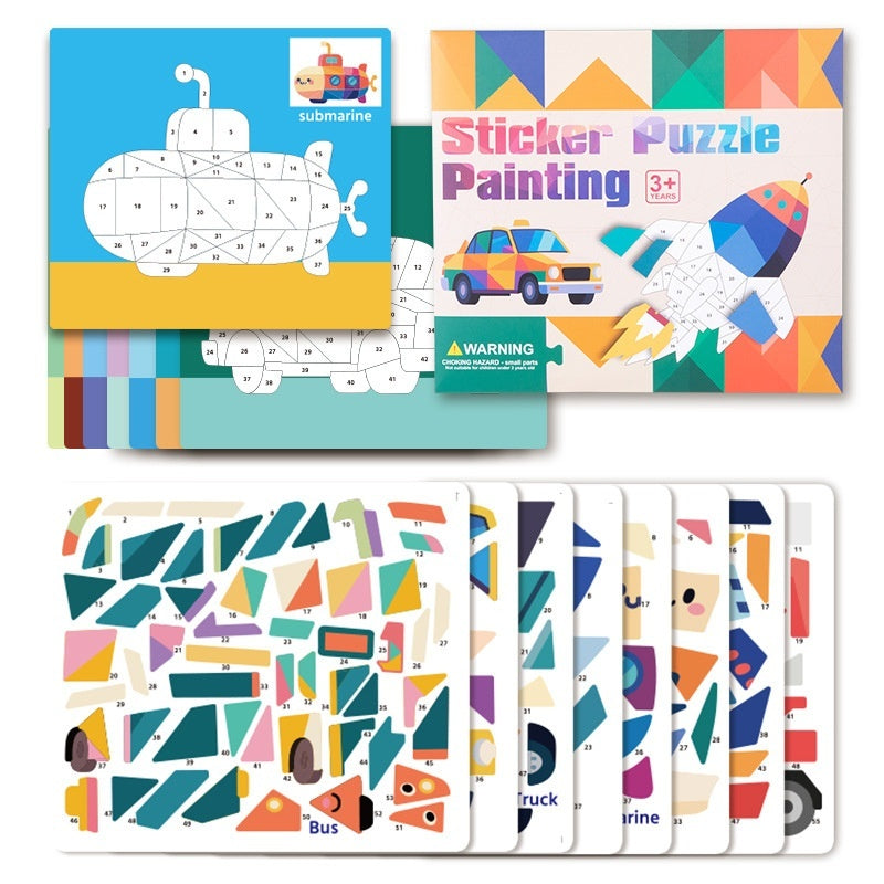 3D Geometric Stickers - Educational Craft Toy for Kids