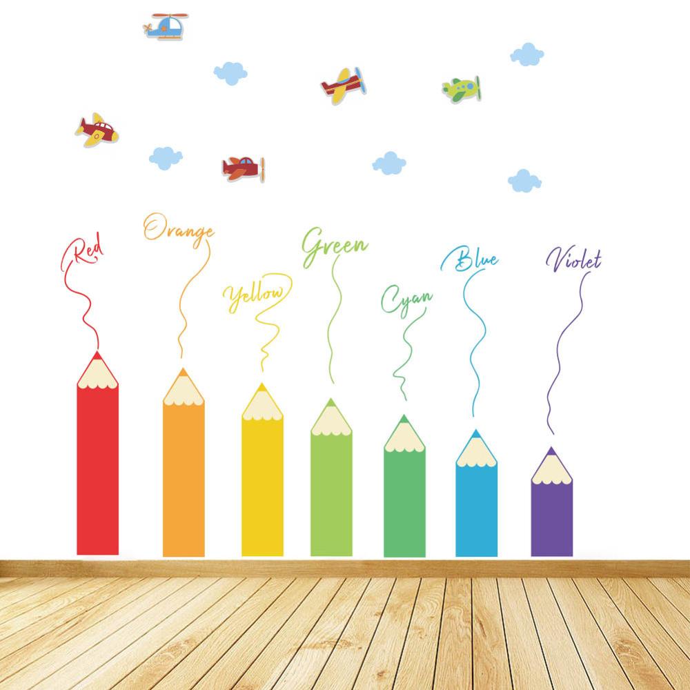 Colored Pencil Wall Stickers - Kids Room Decor
