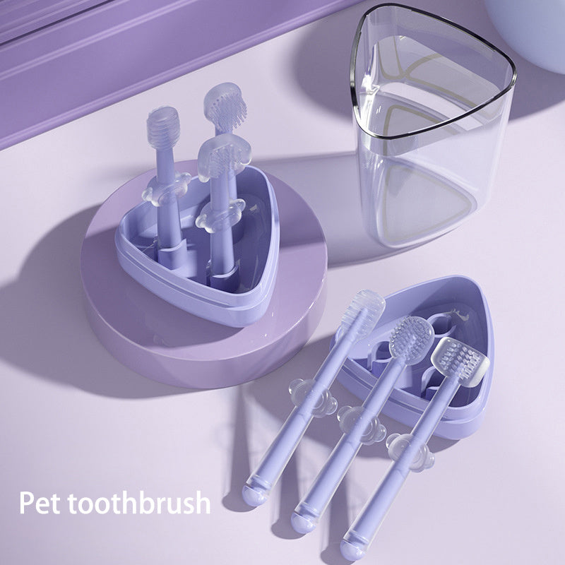 Pet Toothbrush - Silicone Dental Care for Cats & Dogs