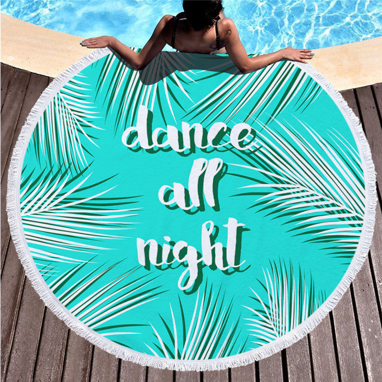 Round Printed Beach Towel Shawl