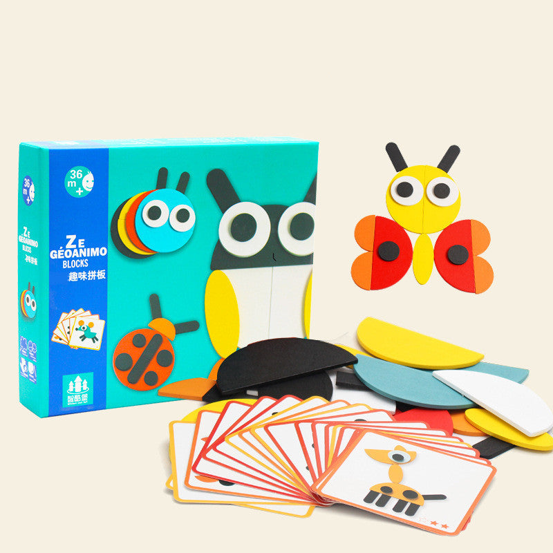 3D Wooden Animal Tangram Puzzle - Educational Toy