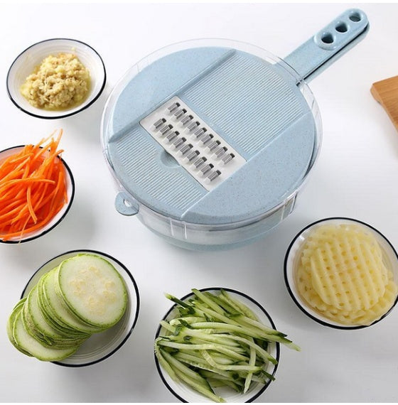 8-in-1 Mandoline Slicer & Vegetable Cutter – Adjustable Kitchen Grater