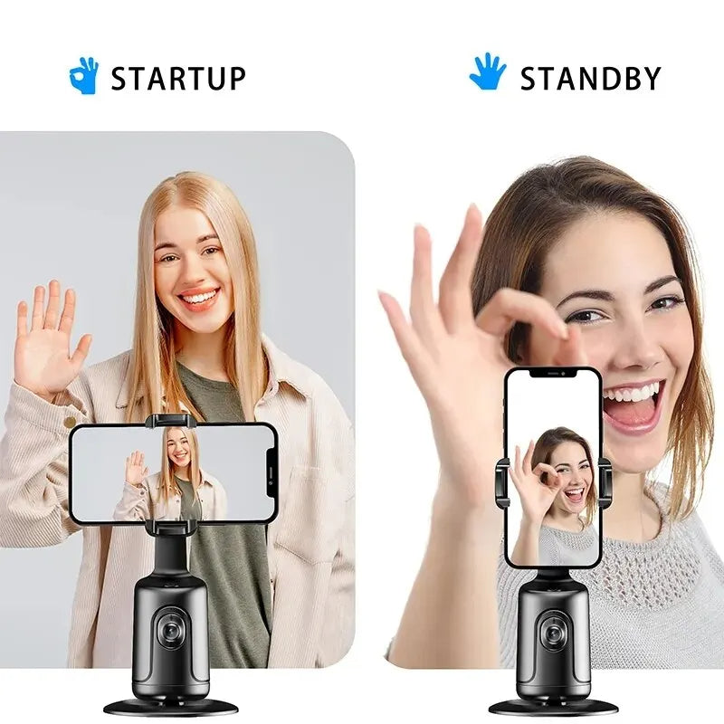 360° AI Face Tracking Phone Gimbal - Auto Stabilizer