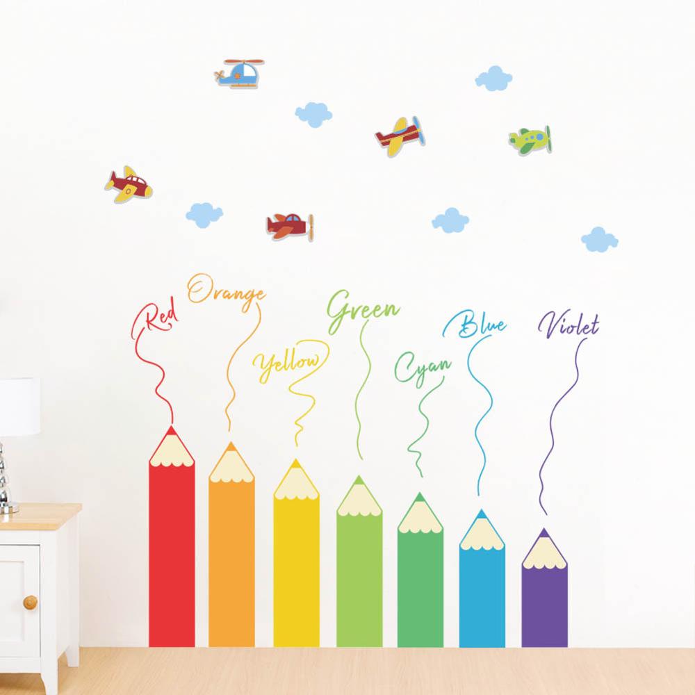 Colored Pencil Wall Stickers - Kids Room Decor