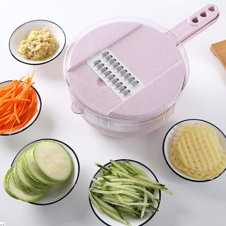 8-in-1 Mandoline Slicer & Vegetable Cutter – Adjustable Kitchen Grater