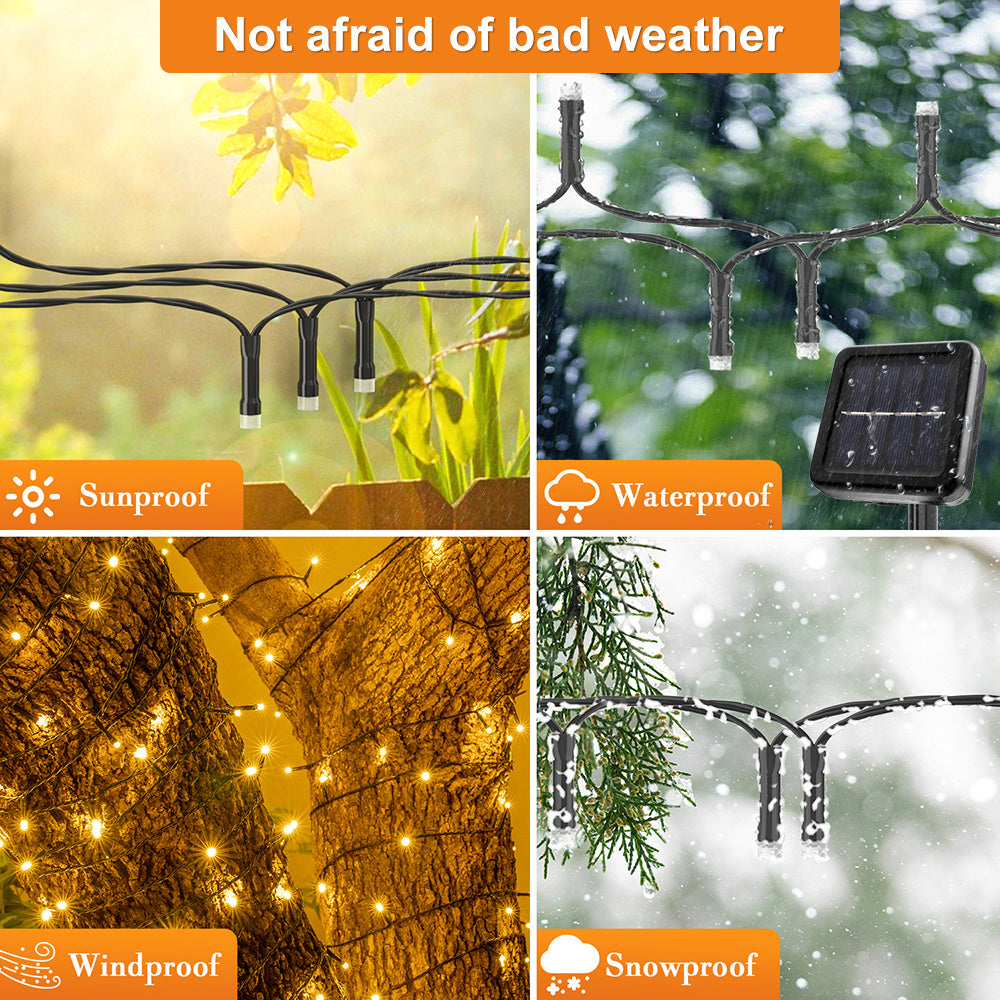 Waterproof Outdoor Solar LED String Lights (23-99ft)