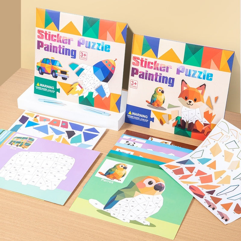 3D Geometric Stickers - Educational Craft Toy for Kids