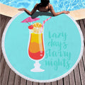 Round Printed Beach Towel Shawl