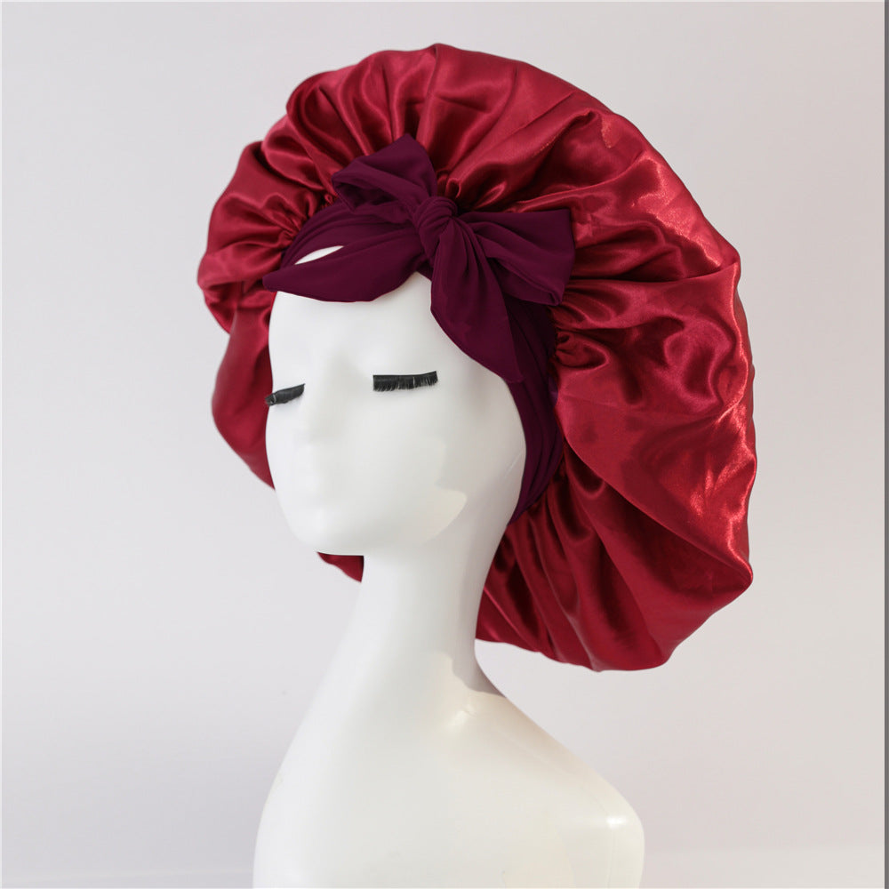 Satin Ribbon Hair Bonnet