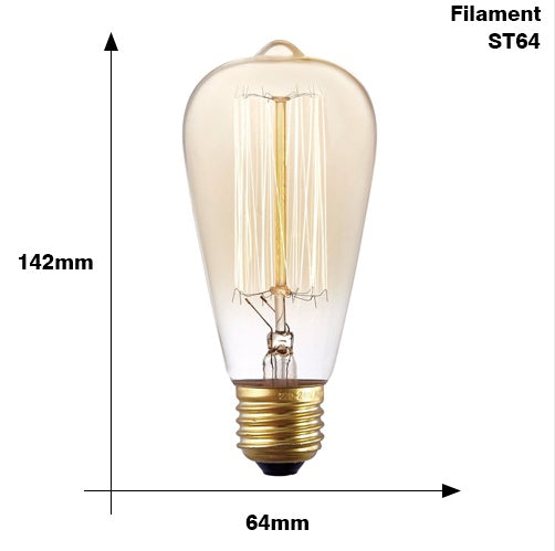 Retro Edison Filament Light Bulb - E27 40W