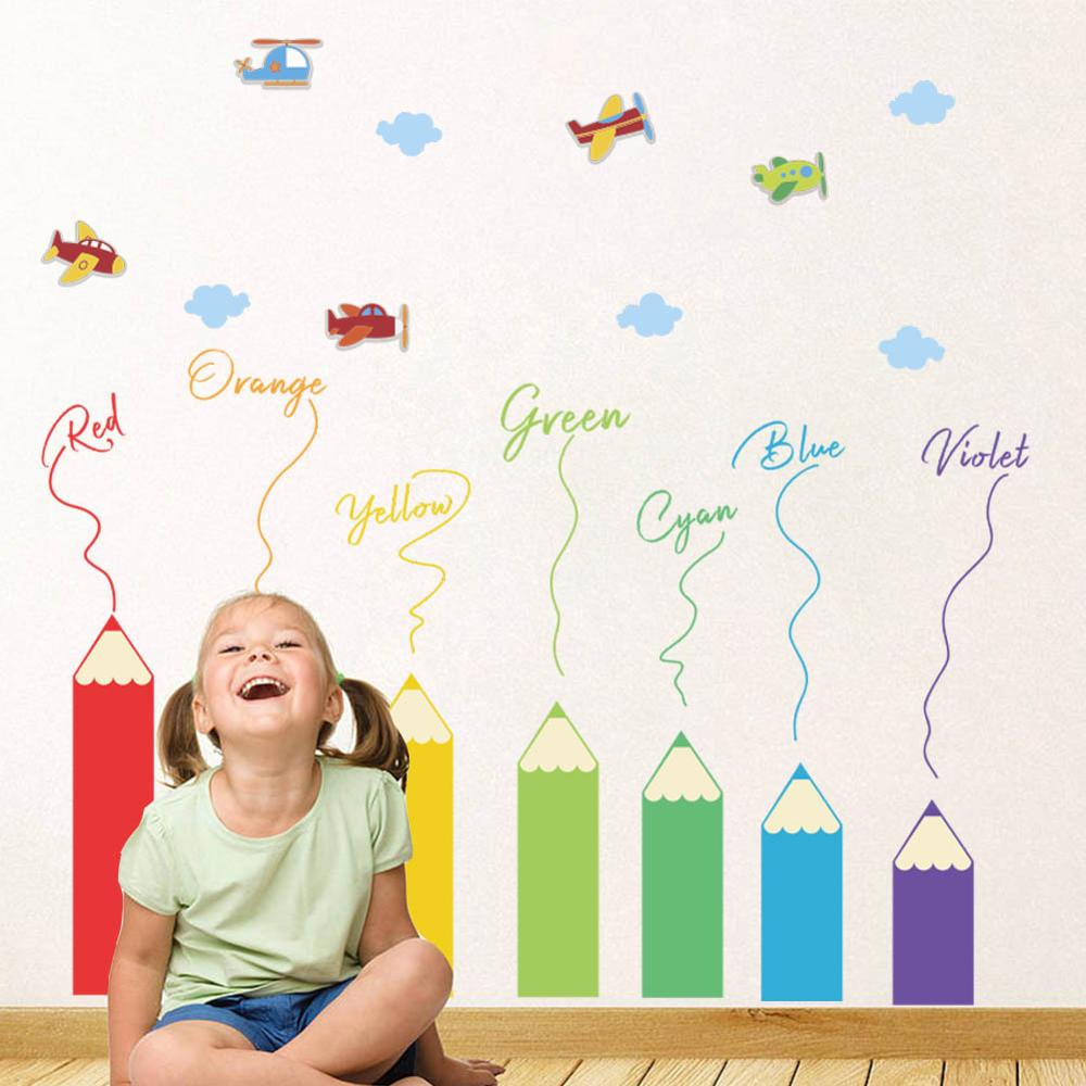 Colored Pencil Wall Stickers - Kids Room Decor