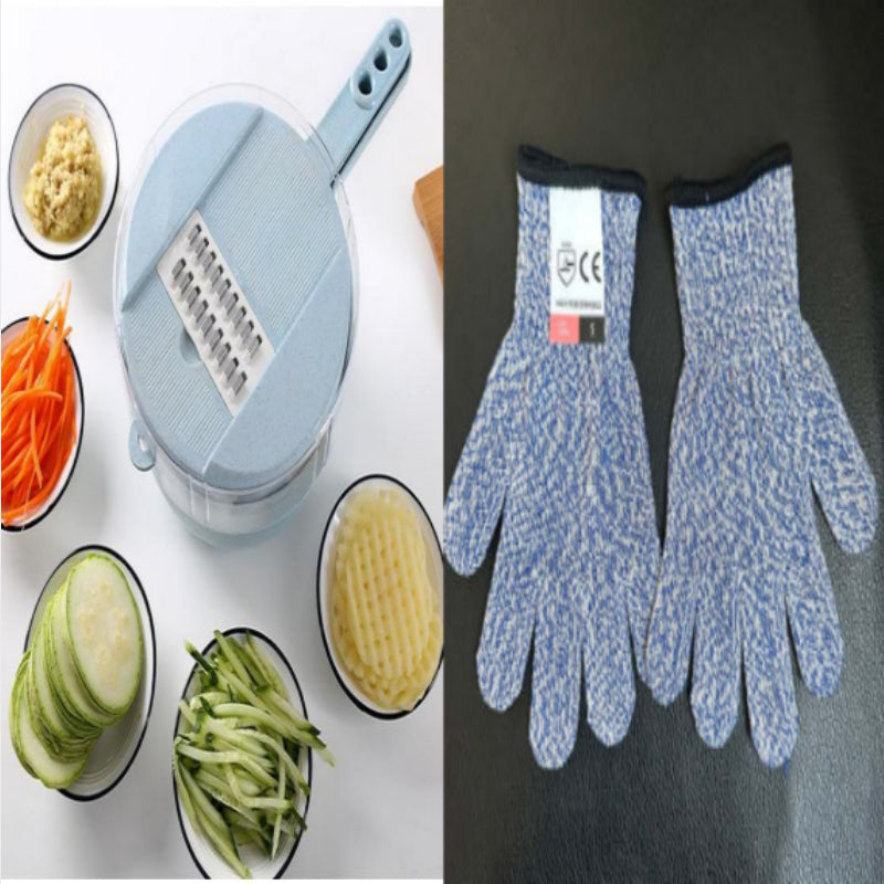 8-in-1 Mandoline Slicer & Vegetable Cutter – Adjustable Kitchen Grater