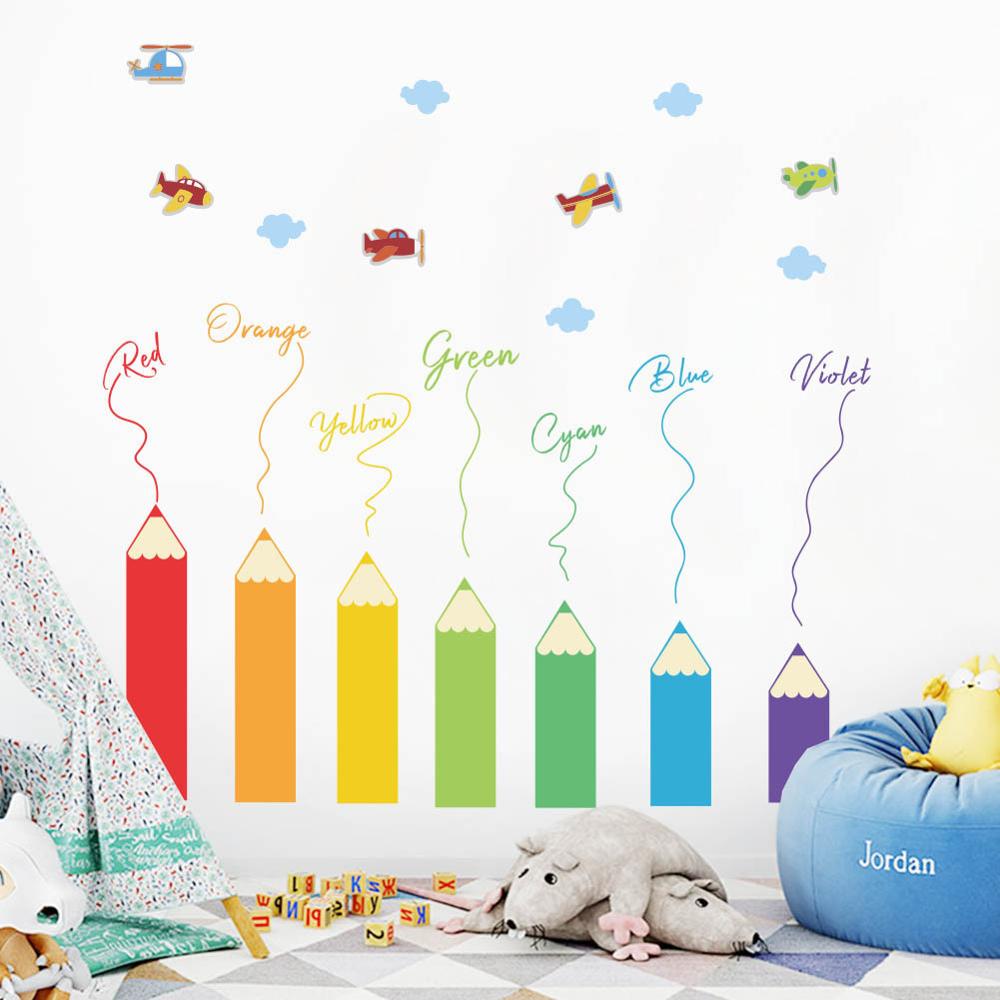 Colored Pencil Wall Stickers - Kids Room Decor