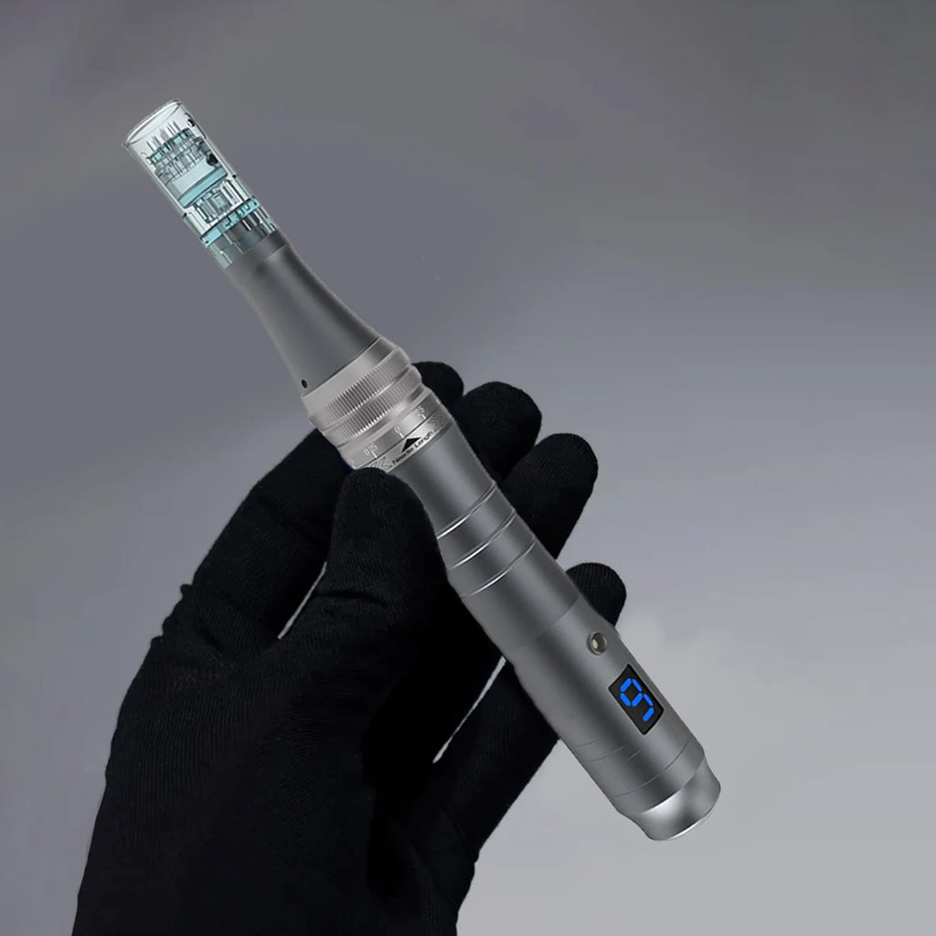 Derma Pen - M8 Professional Micro Pen, with 5 R-Nano 0.25mm Replacement Cartridges,