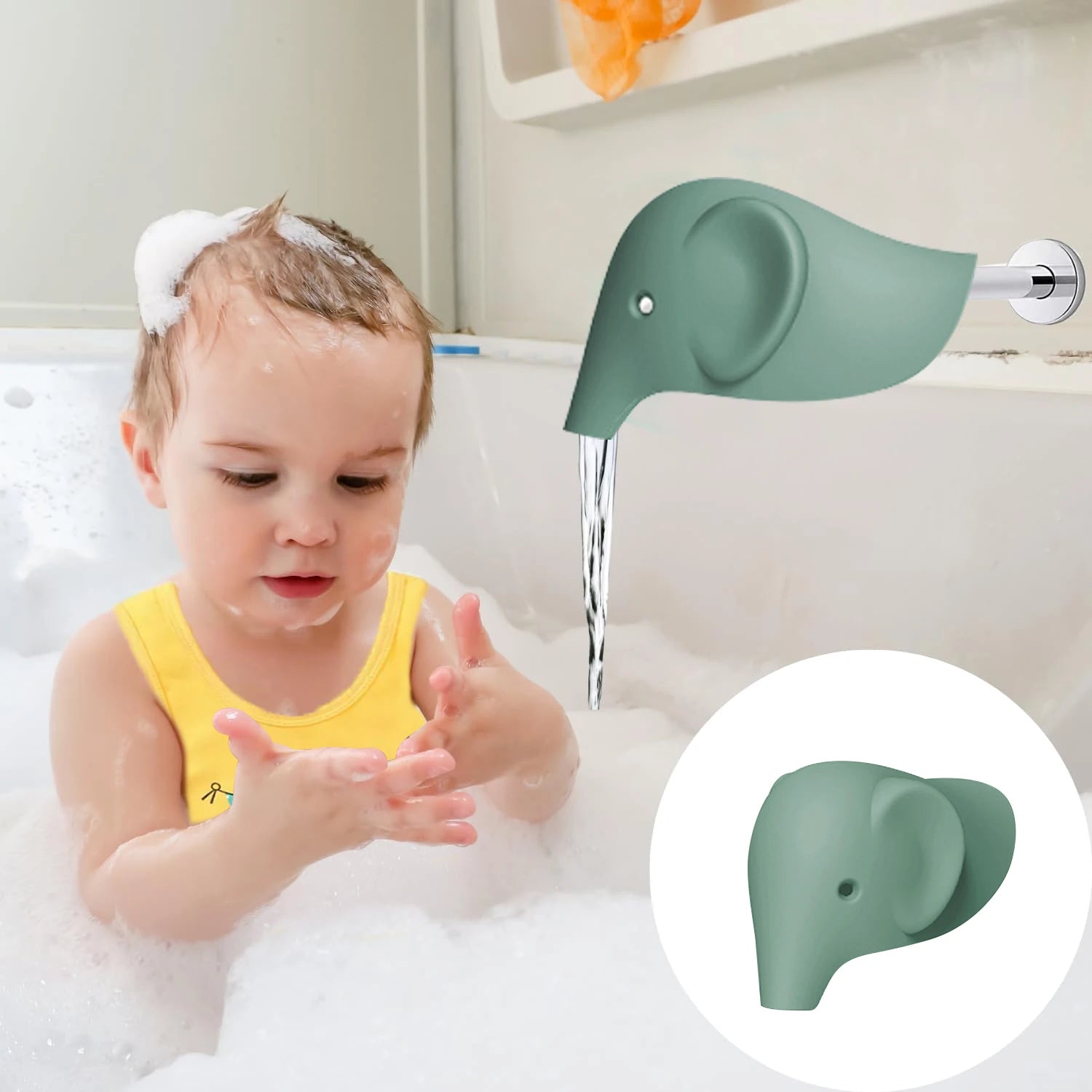 EVA Soft Bathtub Faucet Protector - Adjustable, Baby-Safe