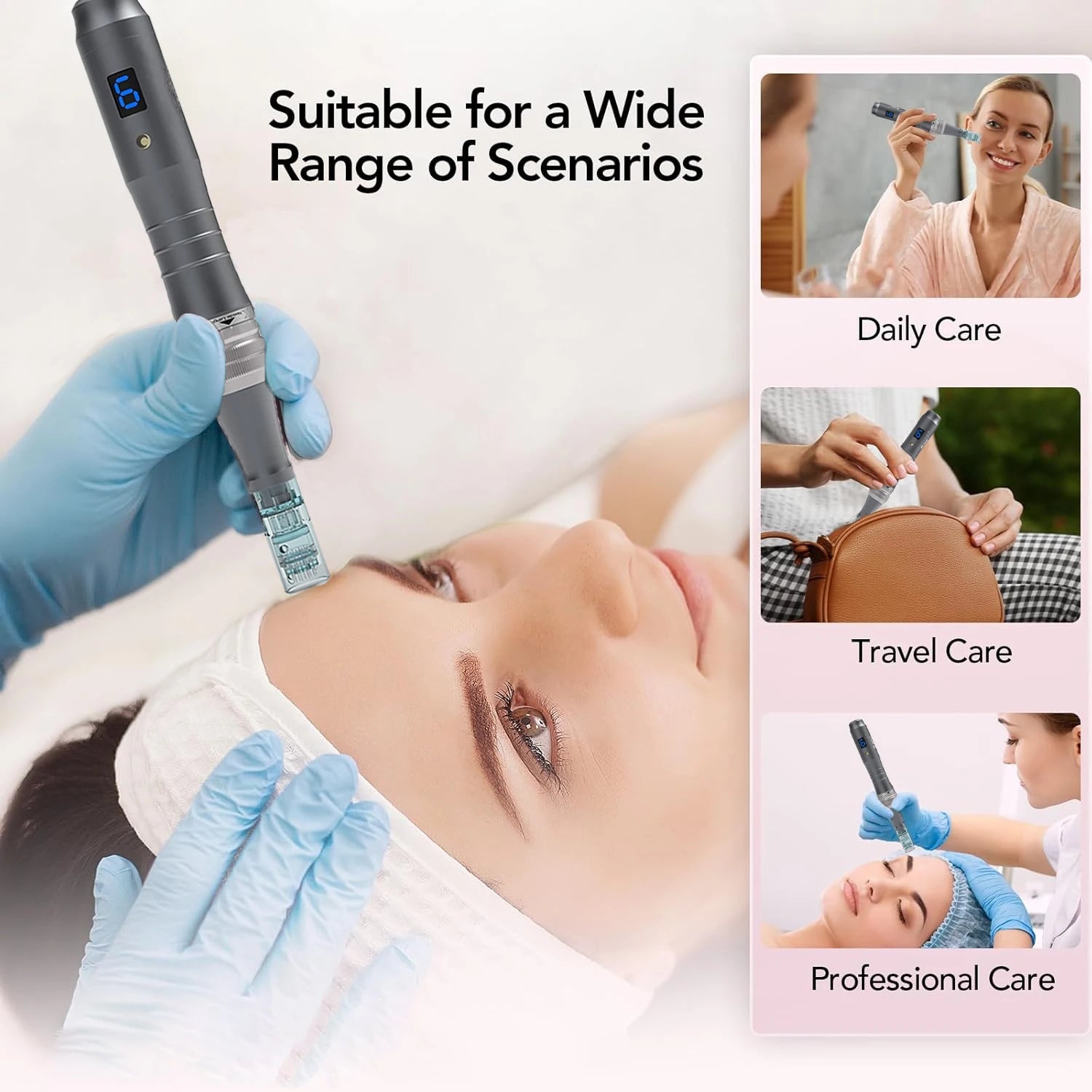 Derma Pen - M8 Professional Micro Pen, with 5 R-Nano 0.25mm Replacement Cartridges,