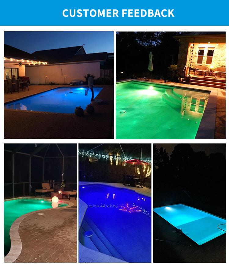 Pool Underwater LED Light 12V - IP68 Waterproof, 18W–45W