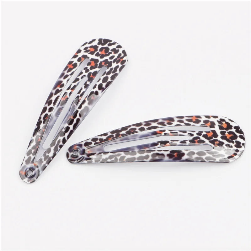 Girls Printed Flower BB Hair Clips