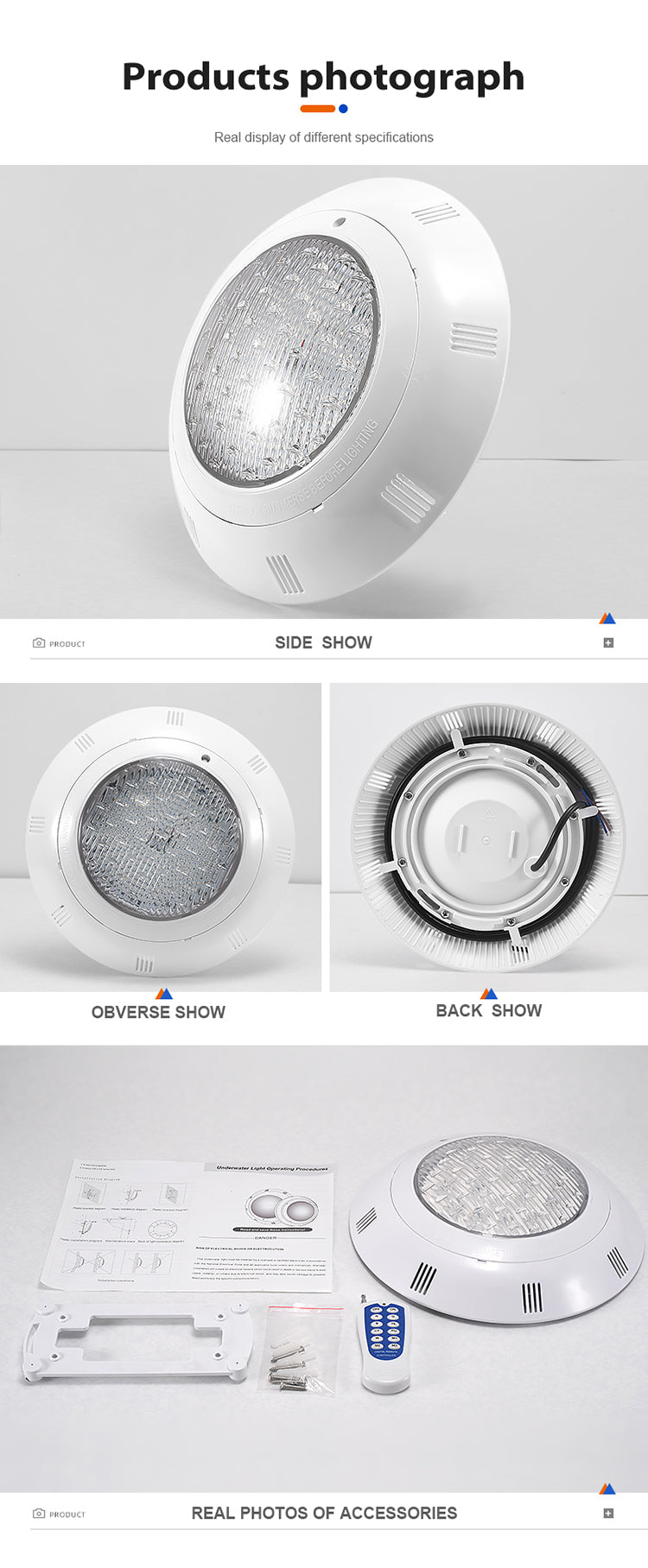 Pool Underwater LED Light 12V - IP68 Waterproof, 18W–45W