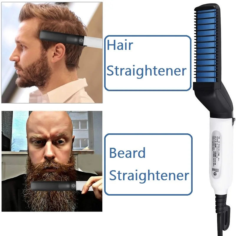 Electric Heat Brush - Beard & Hair Straightener