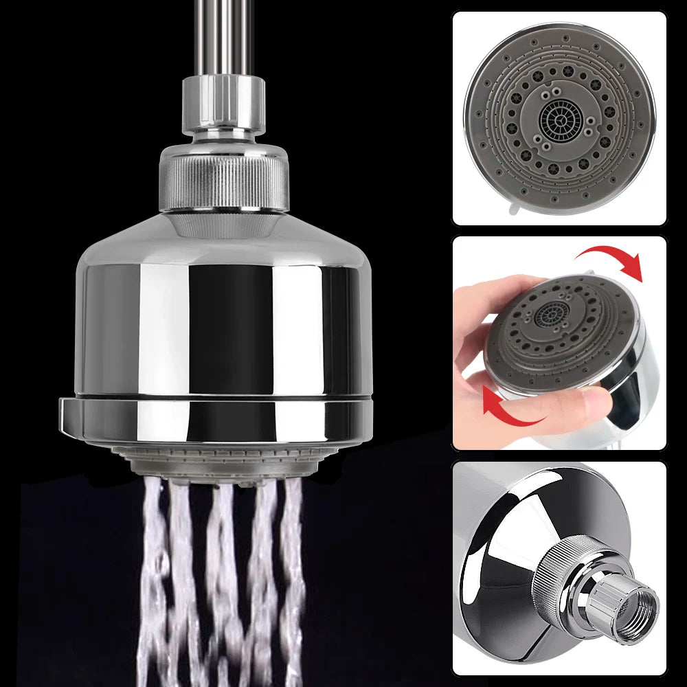 Multifunction Pressurized Shower Head - High Pressure Spray