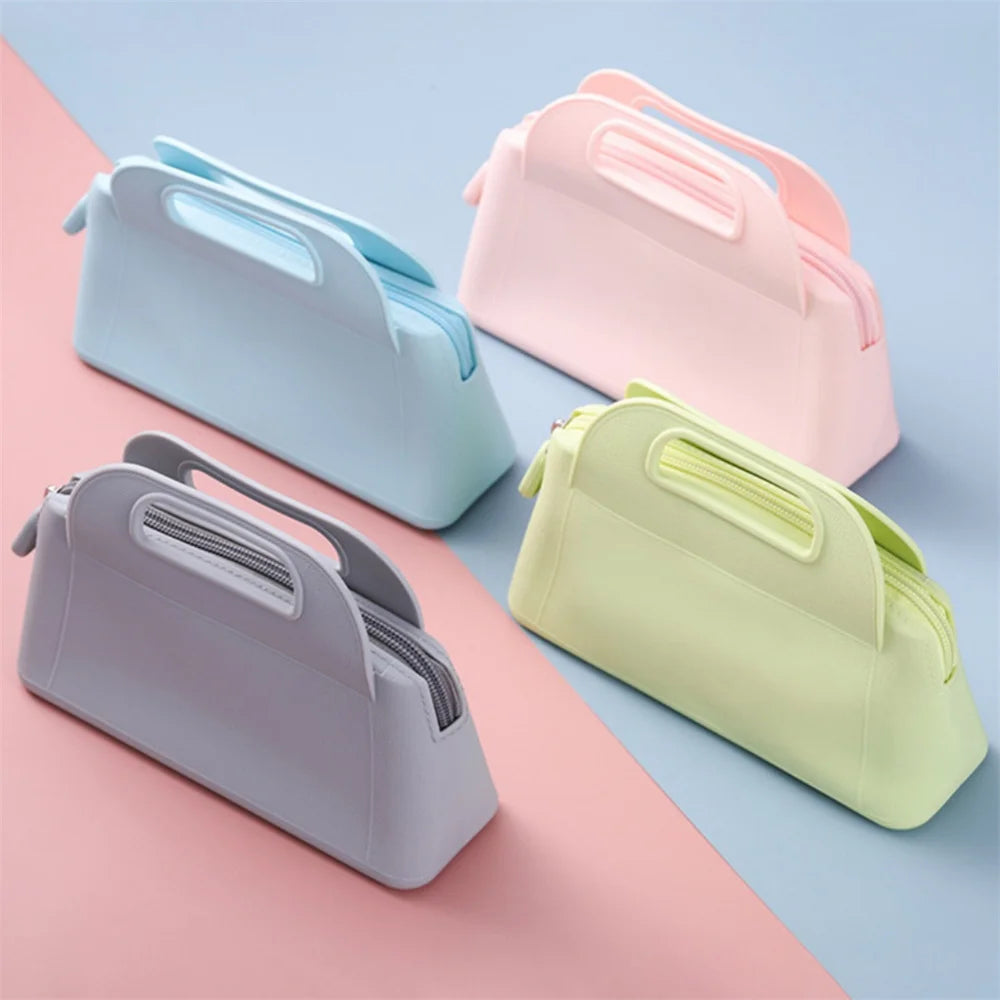Silicone Hand-Held Cosmetic Bag