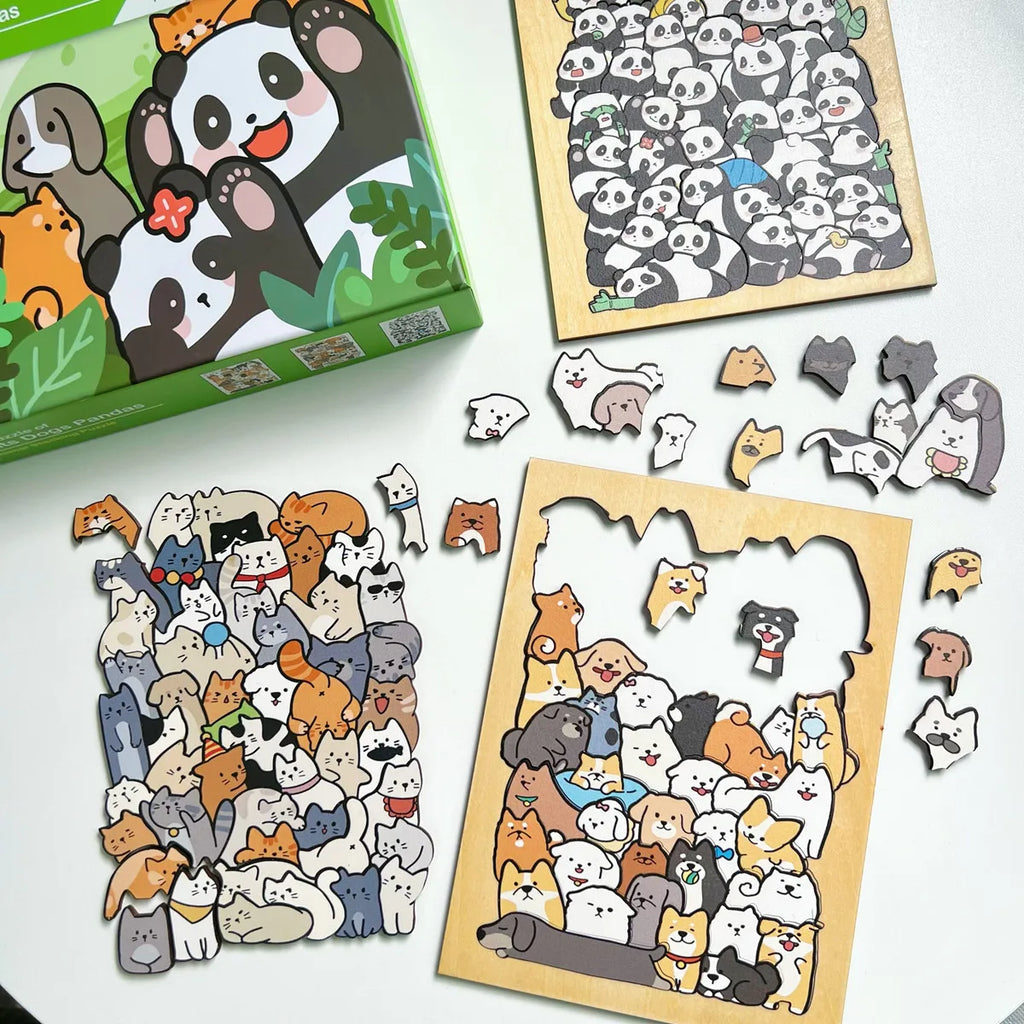 Wooden Animal-Shaped Puzzle