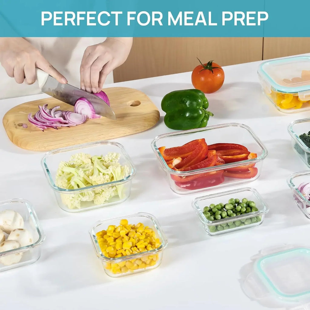 Glass Bento Lunch Box Food Containers – Leakproof & Microwave Safe