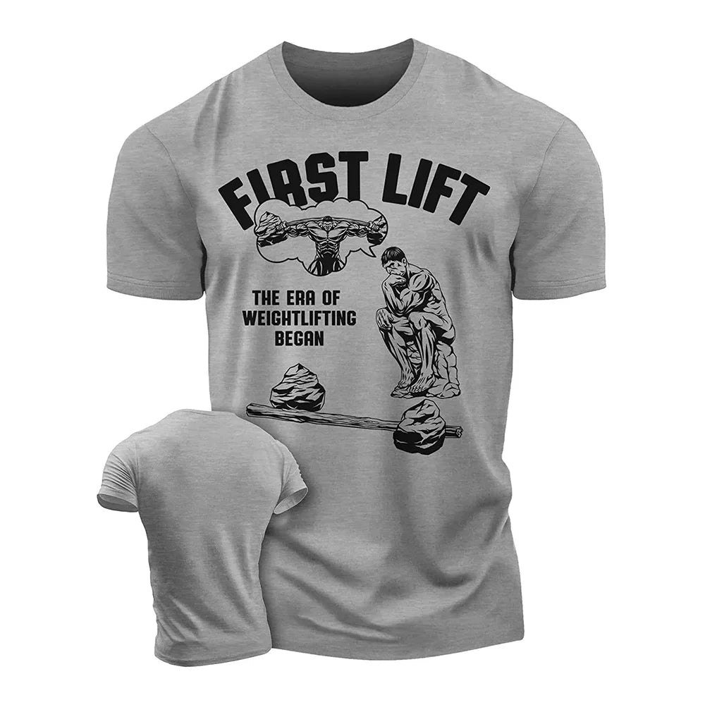 Men's Oversized 3D Print Gym T-Shirt - Short Sleeve