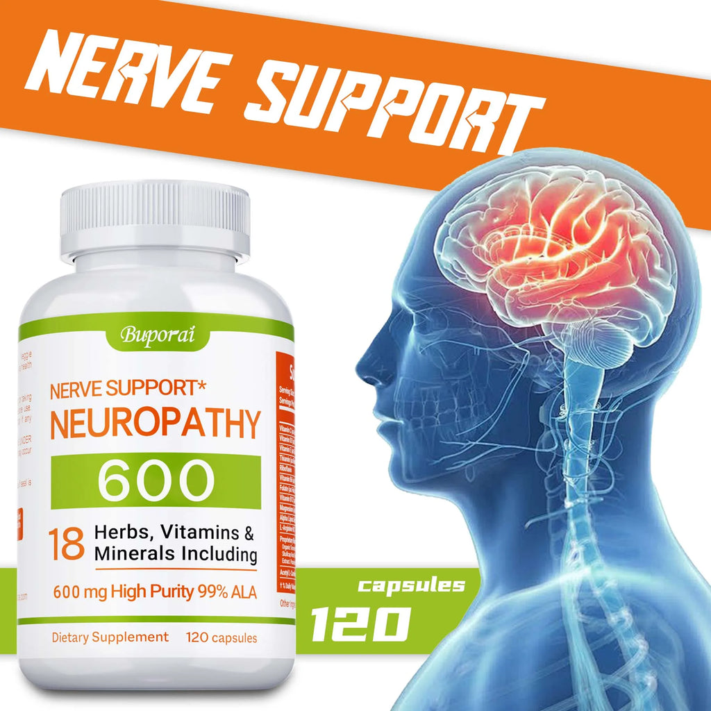 Neuropathy Support Supplement 600mg - Nerve, Brain & Energy Health
