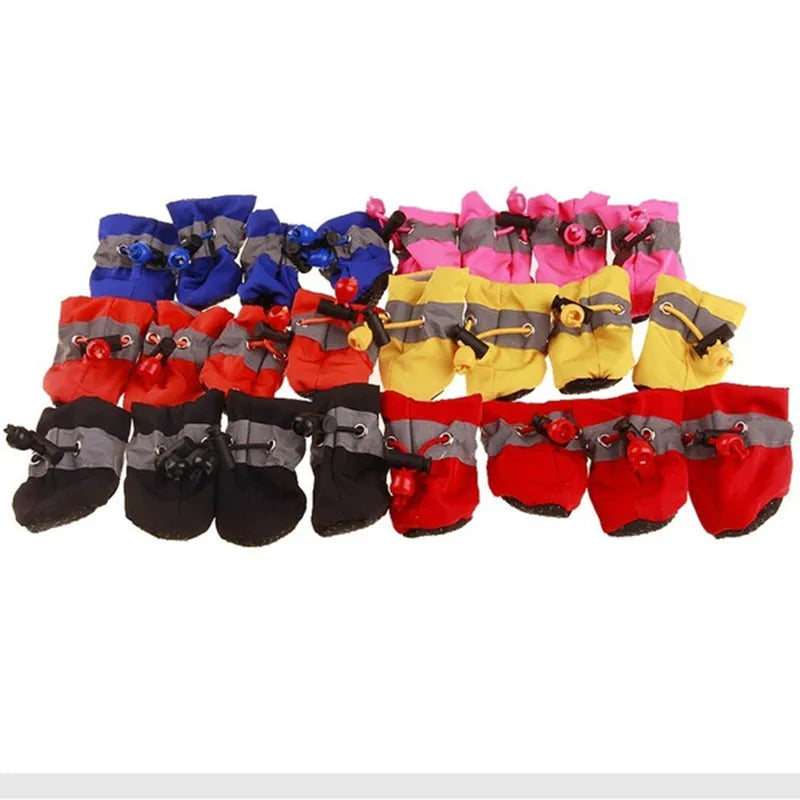 Waterproof Anti-Slip Dog Rain Boots (4 pcs)