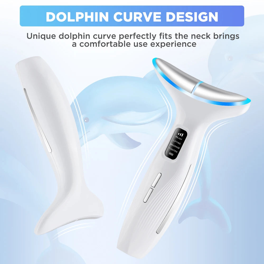 Microcurrent Neck Beauty Device - 3 Massage Modes for Skin Tightening