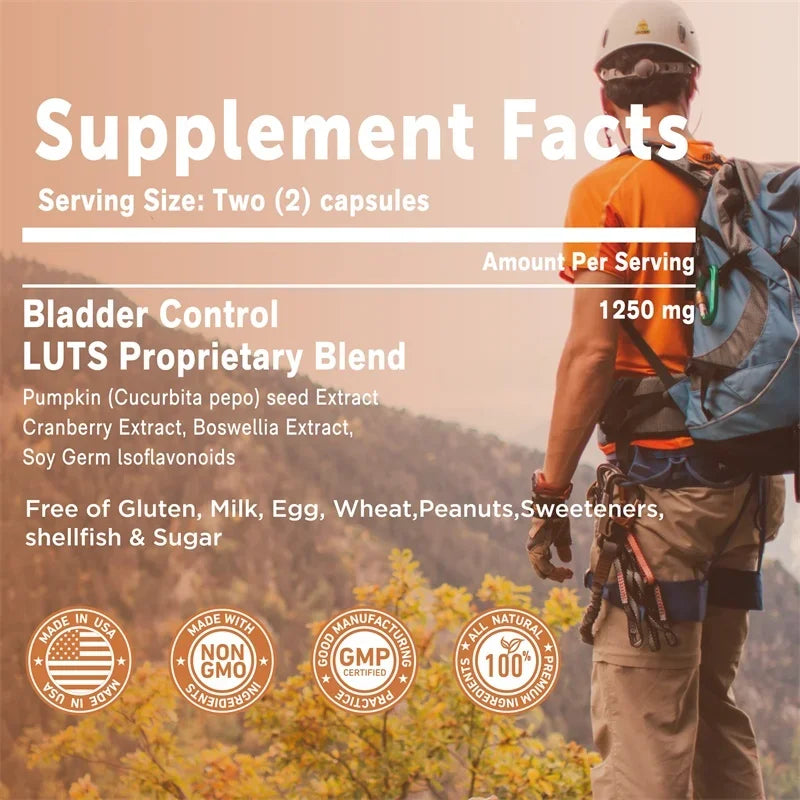 Bladder Control Supplement - Reduce Urgency & Support Healthy Function