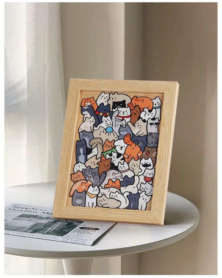 Wooden Animal-Shaped Puzzle