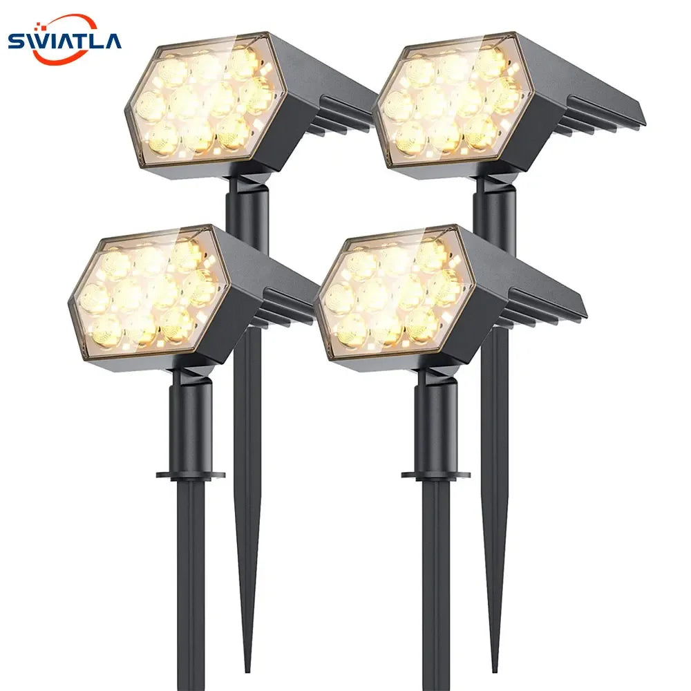92 LED Waterproof Solar Spotlights for Outdoors