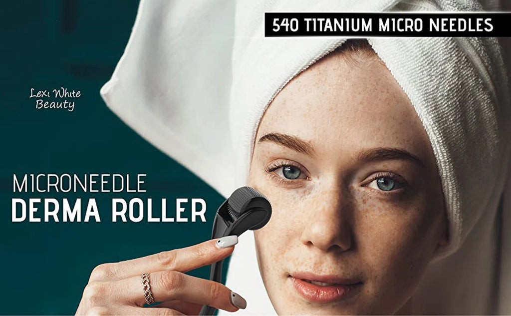 Derma Roller 540 Needles - Microneedling for Hair Growth & Face Care