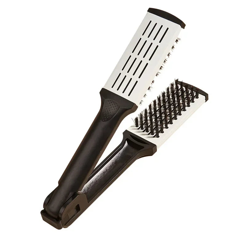 Pro Double Brush Nylon Hair Straightener