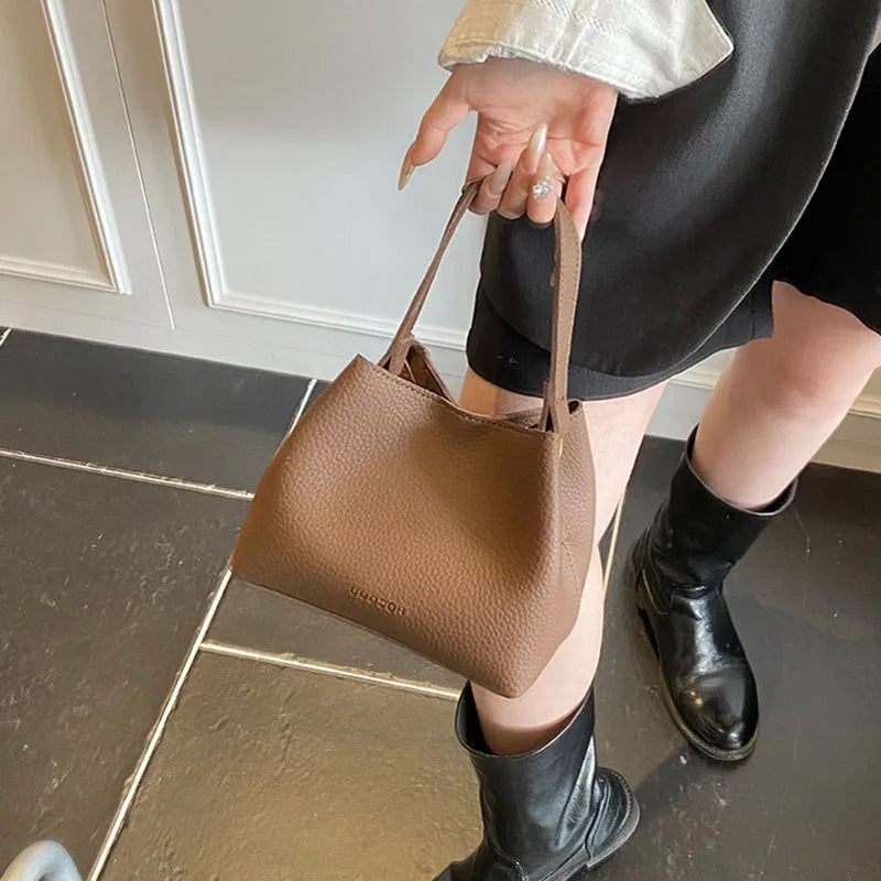 Women's PU Leather Bucket Bag – Shoulder & Crossbody