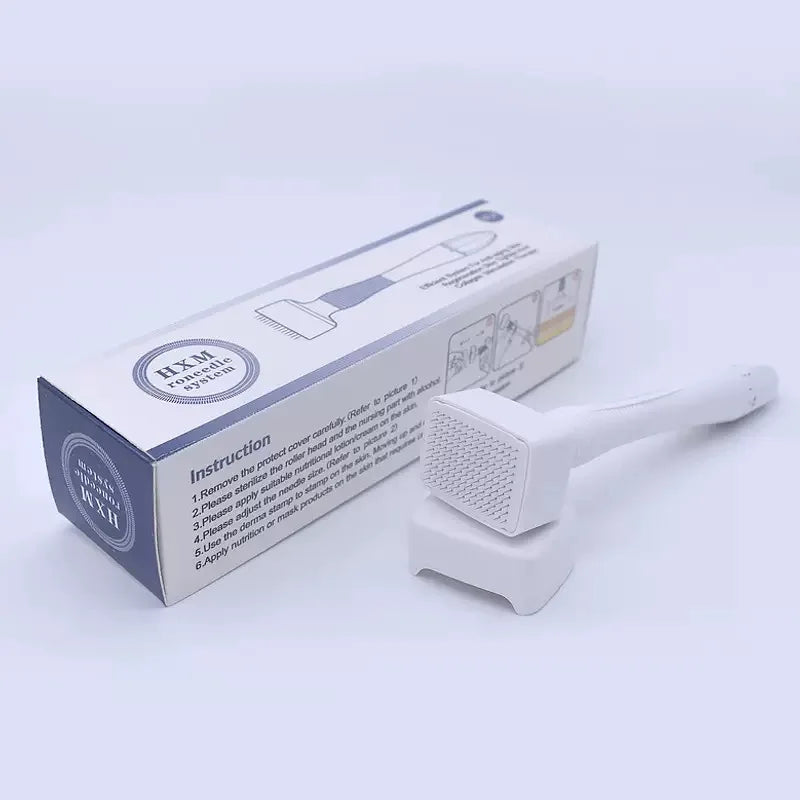 140A 0.25mm Derma Stamp Microneedling - Adjustable Titanium Needle Length - Beard Growth, Scalp Hair