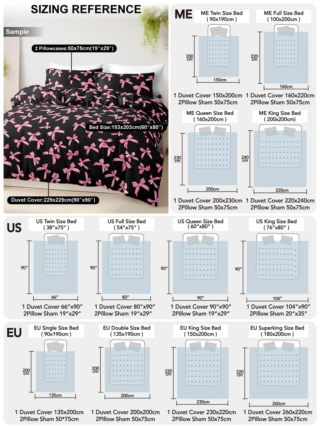 3 Pcs/set Duvet Cover Set - 1 Duvet Cover & 2 Pillowcase Soft