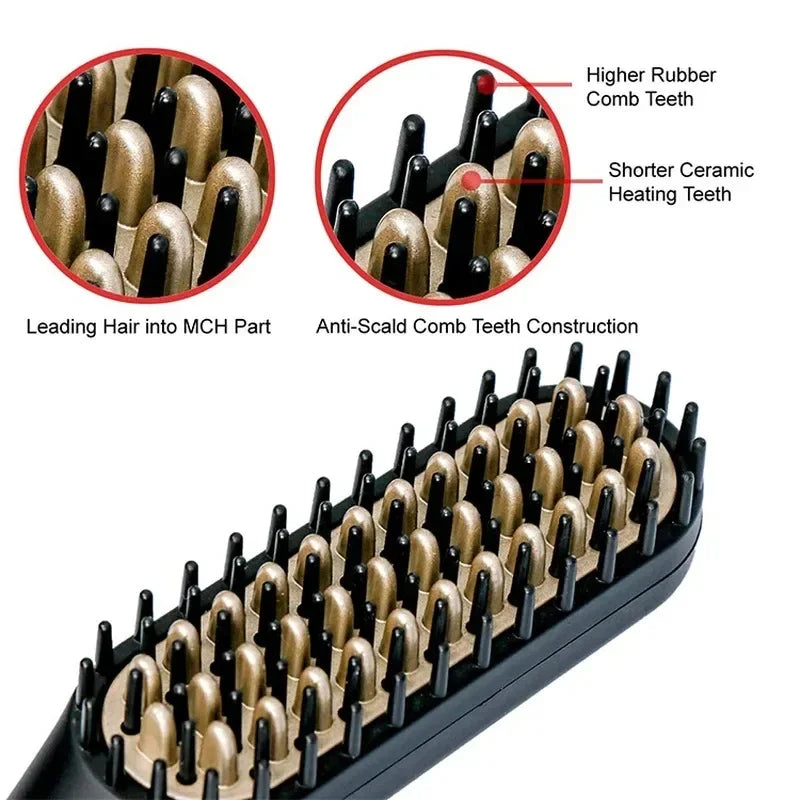 Beard Brush Straightening - Heat Styling Artifact