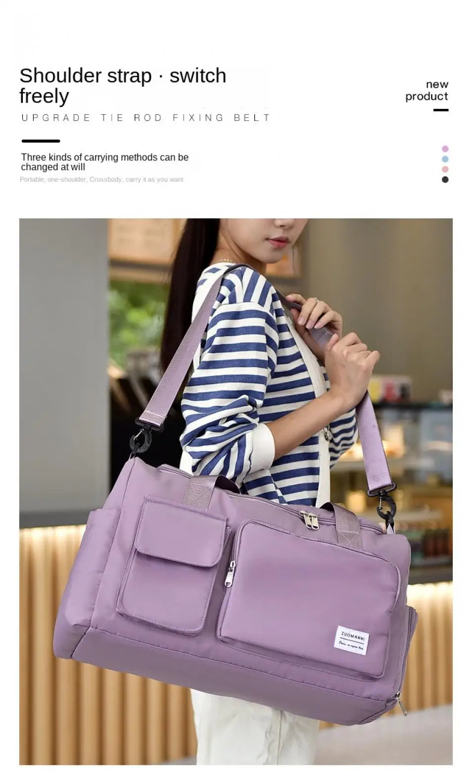 Duffle Bag with Shoe Compartment