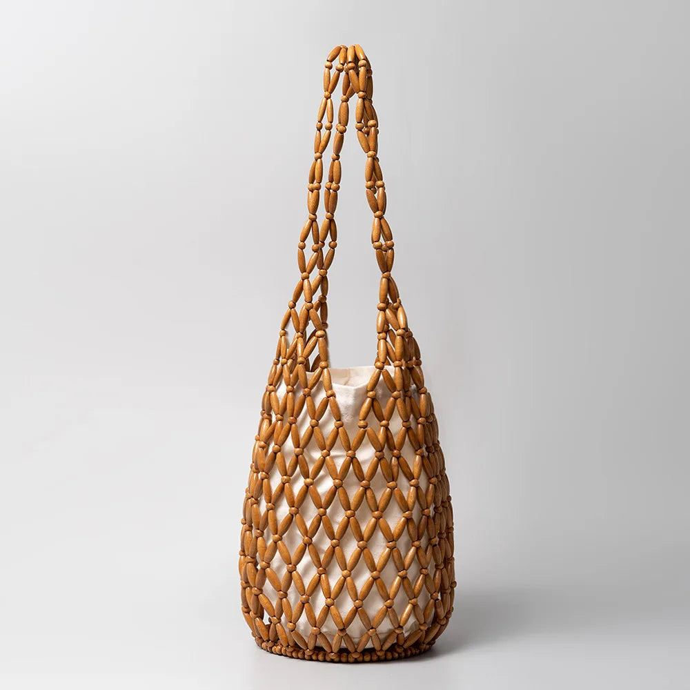 Woven Beaded Handbag
